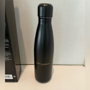 Dolce & Gabbana Insulated Thermal Water Bottle D&G Tumbler Matte Black Gold